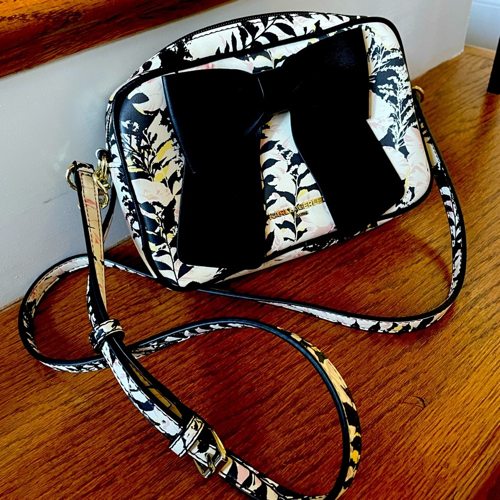 Karl Lagerfeld Small Floral Crossbody Purse